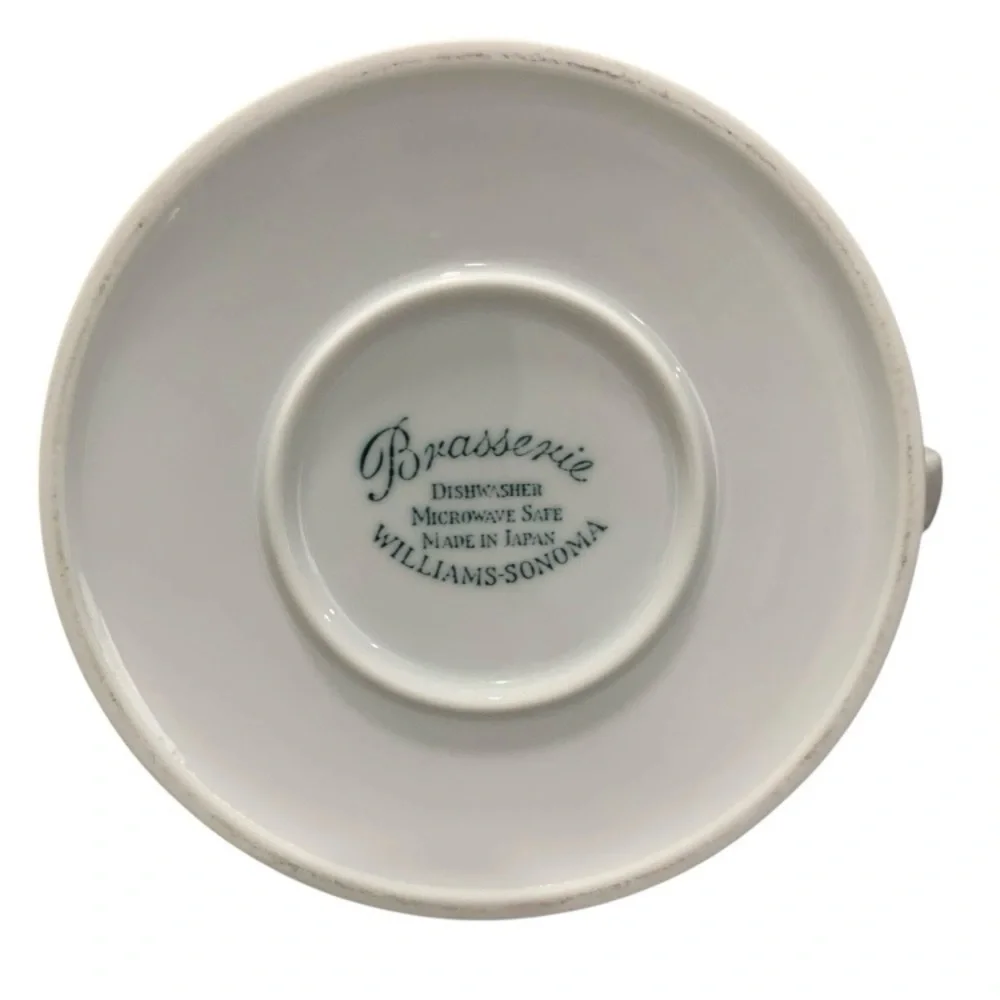 Williams Sonoma BRASSERIE White Teapot? Creamer? Glossy Finish 6”‎ Tall Japan
